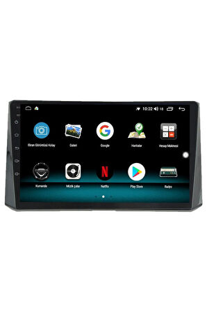 TOYOTA COROLLA ANDROİD 13 MULTİMEDYA CARPLAY 4GB RAM+64GB HDD 2019-2021 NAVİGASYON EKRAN