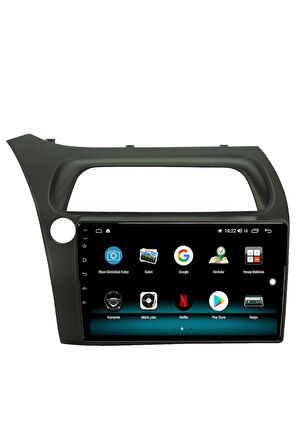 HONDA CİVİC SPORT ANDROİD 13 MULTİMEDYA CARPLAY 4GB RAM+64GB HDD 2006-2011 NAVİGASYON EKRAN