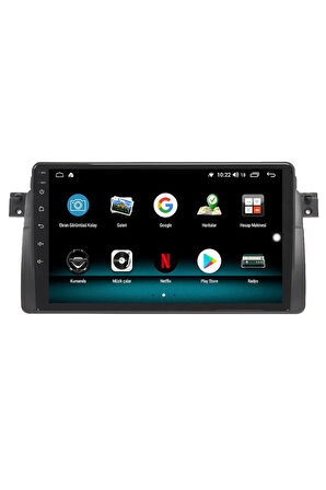 BMW E46 ANDROİD 13 MULTİMEDYA CARPLAY 4GB RAM+64GB HDD NAVİGASYON EKRAN