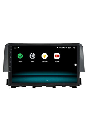 HONDA CİVİC FC5 ANDROİD 13 MULTİMEDYA CARPLAY 4GB RAM+64GB HDD 2016-2021 NAVİGASYON EKRAN