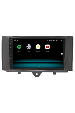 SMART FORTWO ANDROİD 13 MULTİMEDYA CARPLAY 4GB RAM+64GB HDD 2011-2017 NAVİGASYON EKRAN