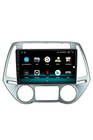 HYUNDAİ İ20 ANDROİD 13 MULTİMEDYA CARPLAY 4GB RAM+64GB HDD DİJİTAL KLİMA NAVİGASYON EKRAN