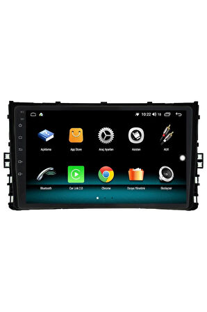 VOLKSWAGEN POLO ANDROİD 13 MULTİMEDYA CARPLAY 4GB RAM+64GB HDD 2018-2020 NAVİGASYON EKRAN