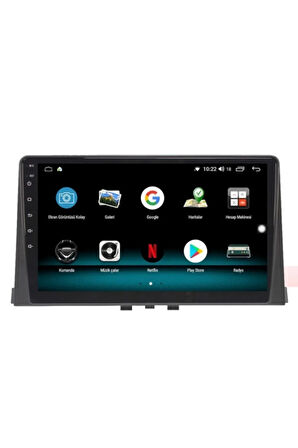 Peugeot Rifter Android 13 Multimedya Carplay 4gb Ram+64gb Hdd Navigasyon