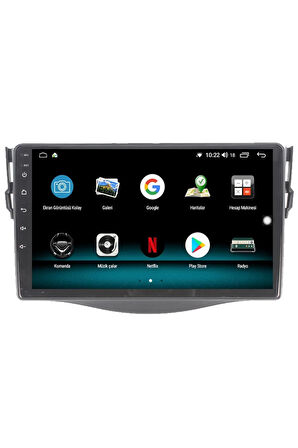 TOYOTA RAV4 ANDROİD 13 MULTİMEDYA CARPLAY 4GB RAM+64GB HDD 2006-2012 NAVİGASYON EKRAN