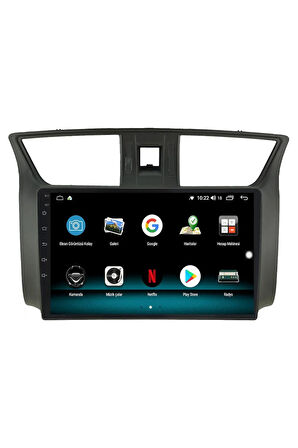 NİSSAN SENTRA ANDROİD 13 MULTİMEDYA CARPLAY 4GB RAM+64GB HDD 2012-2020 NAVİGASYON EKRAN
