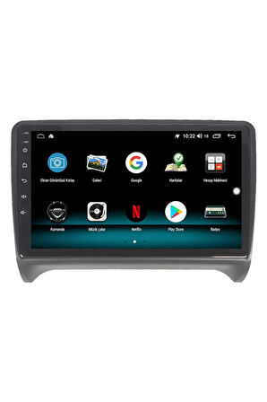 AUDİ TT ANDROİD 13 MULTİMEDYA CARPLAY 4GB RAM+64GB HDD NAVİGASYON EKRAN