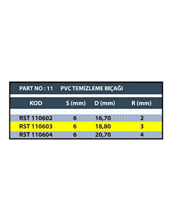 &lt;b&gt;R3 PVC TEMİZLEME BIÇAĞI&lt;/b&gt;