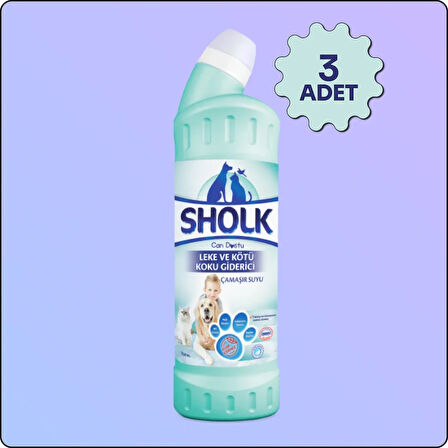 Sholk Leke ve Koku Giderici Çamaşır Suyu 750 ml 3 Adet