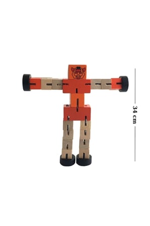 Bak Gel Al Küçük Boy Ahşap Robot Adam