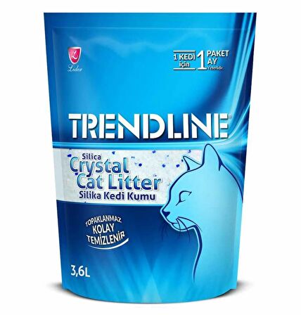 Trendline kristal kedi kumu 3.6 lt  3 adet silika kedi kumu crystal