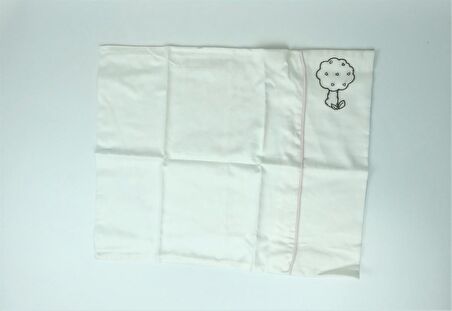 Ecocotton Bebek Yastık Kılıfı Ekru 30*45 Ağaç Nakışlı