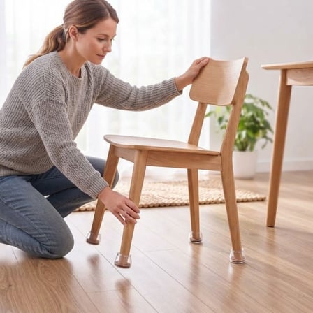 Kararlı Ticaret Şeffaf Yuvarlak Sandalye Ayak Tıpası 4 Adet, Taban Pedli Sandalye Ayağı Koruyucu Başlık Seti, Mobilya Ayak Koruma