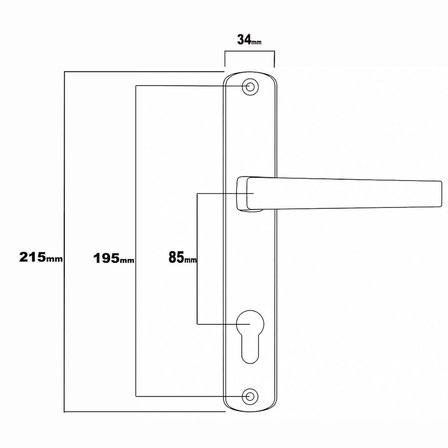 Aletçantam Pvc Balkon Kapı Kolu Pimapen (Metal)- Altınmeşe Kahve