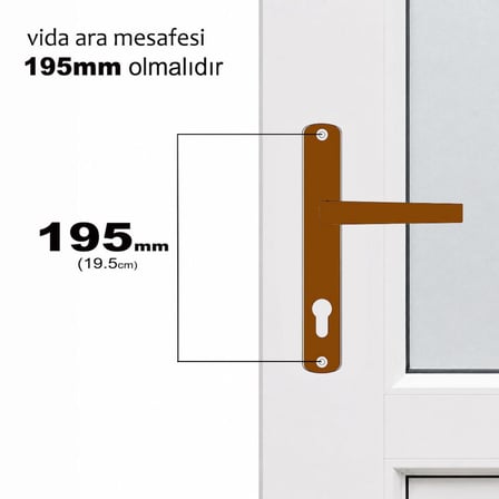 Aletçantam Pvc Balkon Kapı Kolu Pimapen (Metal)- Altınmeşe Kahve