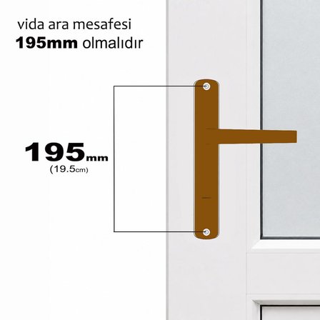 Aletçantam Pvc Banyo Wc Kapı Kolu Pimapen (Metal)- Altınmeşe Kahve