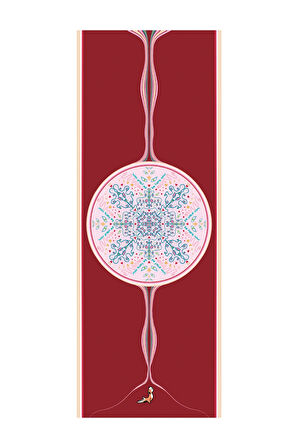 Mandala Serisi Be Here Now 4.1 mm Doğal Kauçuk Kaydırmaz Yoga Matı