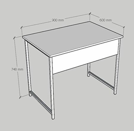 Emkawood Sedan Junior Metal Ayaklı Çalışma Masası