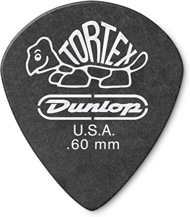 Jim Dunlop 482P.60 Tortex Pitch Black Jazz III 12li Pena Seti (0.60mm)