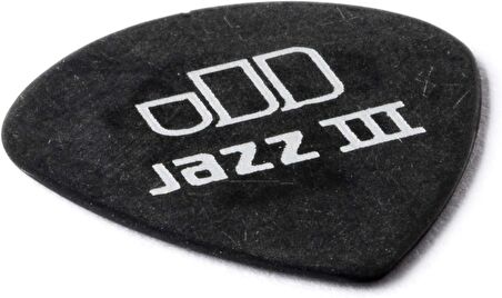 Jim Dunlop 482P.60 Tortex Pitch Black Jazz III 12li Pena Seti (0.60mm)