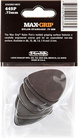 Jim Dunlop 449P.73 Nylon Standard 12li Pena Seti (0.73mm)