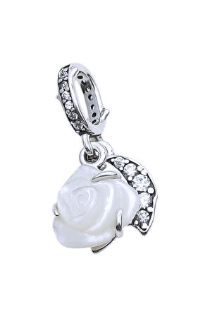 Hiçbir şey Seninle Kıyaslanamaz Beyaz Gül Charm
