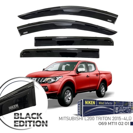 Mitsubishi L200 Cam Rüzgarlığı Siyah Kromlu 2015 Sonrası BlackEdition