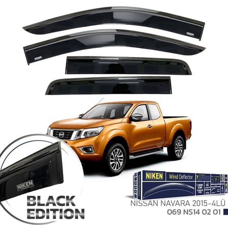 Nissan Navara Cam Rüzgarlığı Siyah Kromlu 2015+ Sonrası BlackEdition