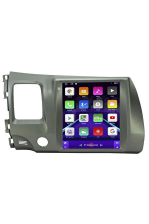 HONDA CİVİC FD6 ANDROİD 10 MULTİMEDYA CARPLAY 2GB RAM+32GB HDD NAVİGASYON TESLA EKRAN