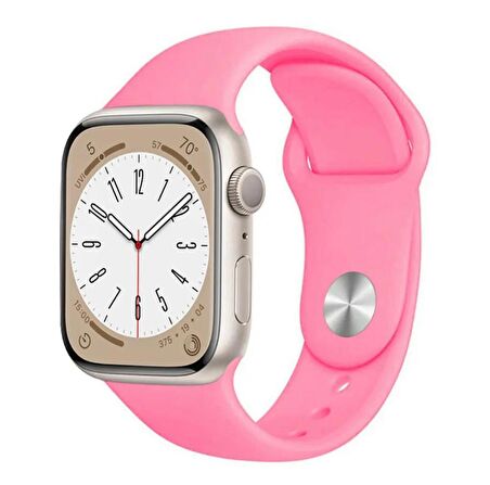 Apple Watch Seri 9 8 7 6 5 4 3 2 Se Ultra 42MM / 44MM / 45MM / 49MM Uyumlu Spor Silikon Kordon ( Saat Değildir )