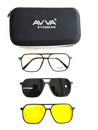 AVVA 2119 C1  POLARİZE&ANTİFAR KLİPSLİ ERKEK  GÜNEŞ GÖZLÜĞÜ