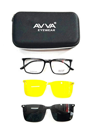 AVVA 9358 C1 POLARİZE&ANTİFAR KLİPSLİ ERKEK GÜNEŞ GÖZLÜĞÜ