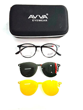 AVVA 9363 C3 POLARİZE&ANTİFAR KLİPSLİ UNİSEX GÜNEŞ GÖZLÜĞÜ