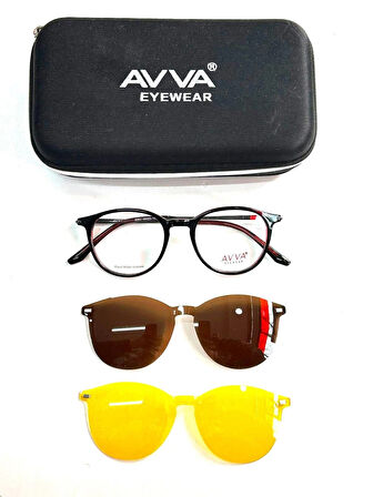 AVVA 9363 C8 POLARİZE&ANTİFAR KLİPSLİ UNİSEX GÜNEŞ GÖZLÜĞÜ