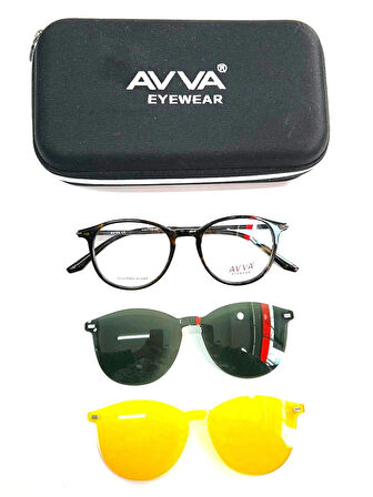 AVVA 9363 C9 POLARİZE&ANTİFAR KLİPSLİ UNİSEX GÜNEŞ GÖZLÜĞÜ