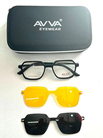 AVVA 9407 C1 POLARİZE&ANTİFAR KLİPSLİ UNİSEX GÜNEŞ GÖZLÜĞÜ