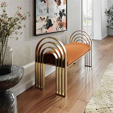 Giza Gold Metal Bench