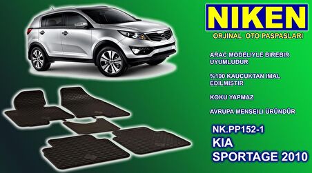 Kia Sportage paspas 5'li kauçuk oem germany 2010-2015 Arası NİKEN