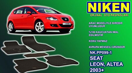 Seat Altea paspas kauçuk oem germany 2004+ Sonrası NİKEN