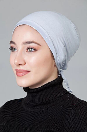 Açık Gri Penye Kaymayan Bone