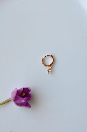 Kutup Yıldızı Halka Tragus Piercing Helix Kıkırdak Küpesi