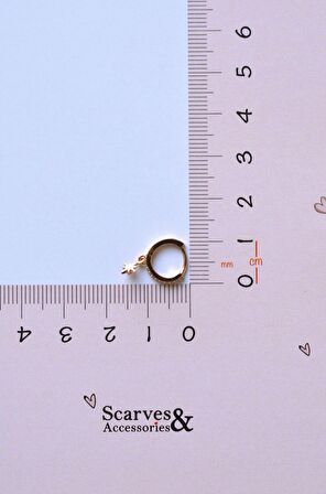 Kutup Yıldızı Halka Tragus Piercing Helix Kıkırdak Küpesi