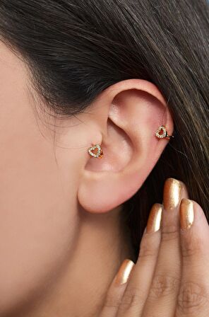 Kalp Mini Tragus Piercing