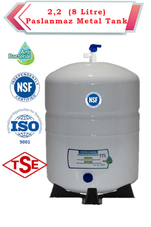 İhlas,Philips,Bosch Su Arıtma Cihazı Uyumlu 2,2(8 Litre) Metal Tank NSF'li