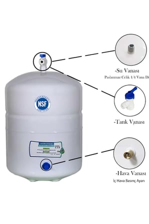 İhlas,Philips,Bosch Su Arıtma Cihazı Uyumlu 2,2(8 Litre) Metal Tank NSF'li