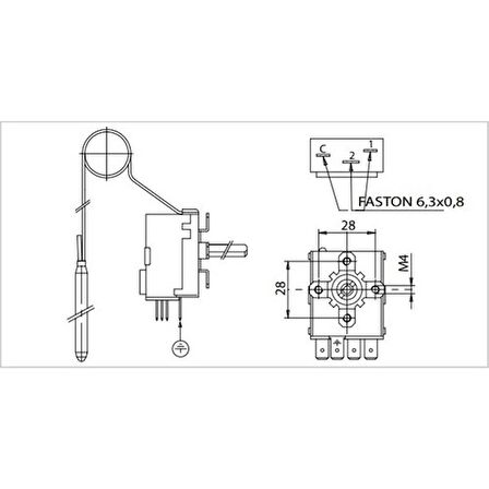 Imit TR2/540389 (0-90°c) 1 mt Isıtıcı Termostat-Çift Kontaklı