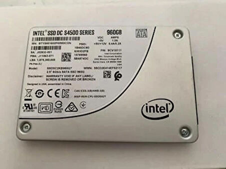 İNTEL 960GB Sata 2.5" Sunucu SSD DC4500 Series (SSDSC2KB960G7)