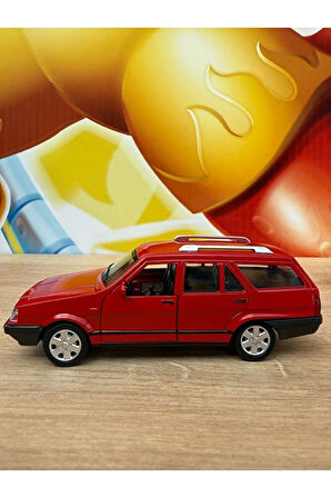 Tofaş Kartal SLX Diecast Araba Sesli Işıklı Havalı Korna Tofaş Kartal SLX Kırmızı Araba Açılan Kapı