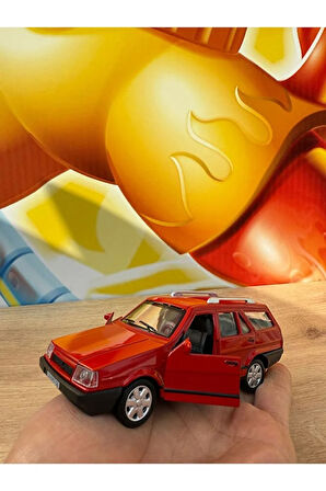 Tofaş Kartal SLX Diecast Araba Sesli Işıklı Havalı Korna Tofaş Kartal SLX Kırmızı Araba Açılan Kapı