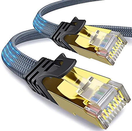 Cat8 LAN Kablosu Yüksek Hızlı  40Gbps 2000mhz Ethernet Kablosu Örgü Kaplama 1m 2m 3m 5m 10m